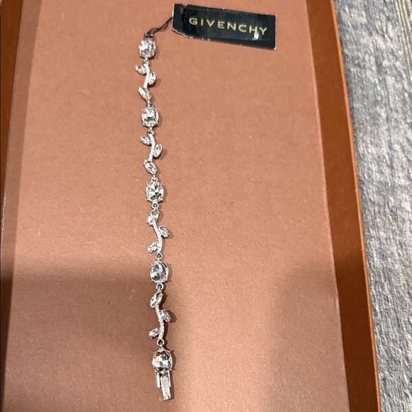 Givenchy Jewelry - Givenchy Crystal-Embellished Silver Bracelet
